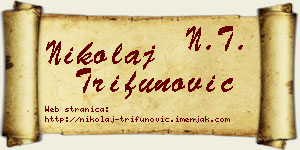 Nikolaj Trifunović vizit kartica